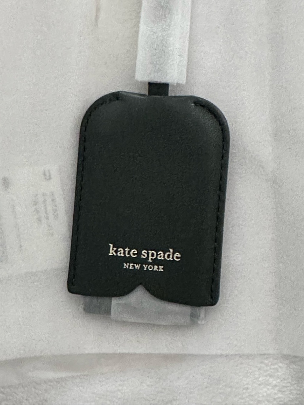 ♠️ Kate Spade Dark Green Leather Luggage Tag NWOT